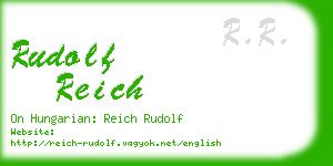 rudolf reich business card